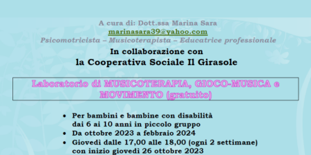 Laboratorio di musicoterapia