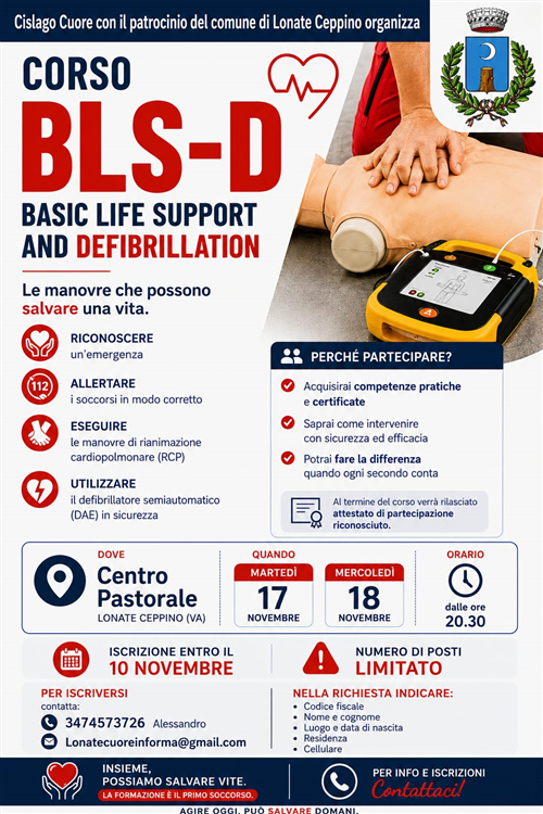 Corso uso defibrillatore